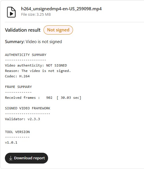 not signed log