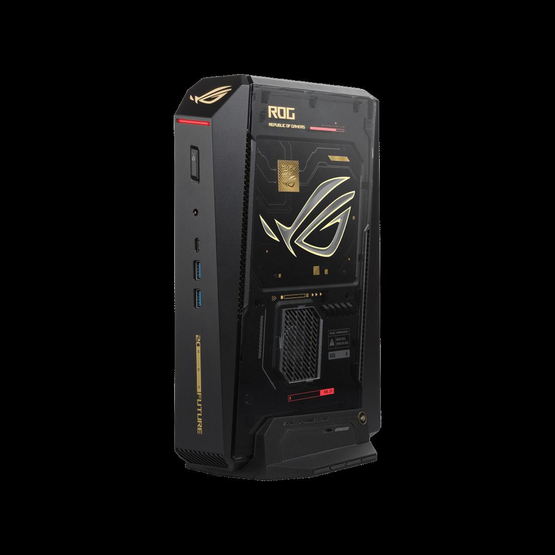rog nuc 16 edition front view with light on