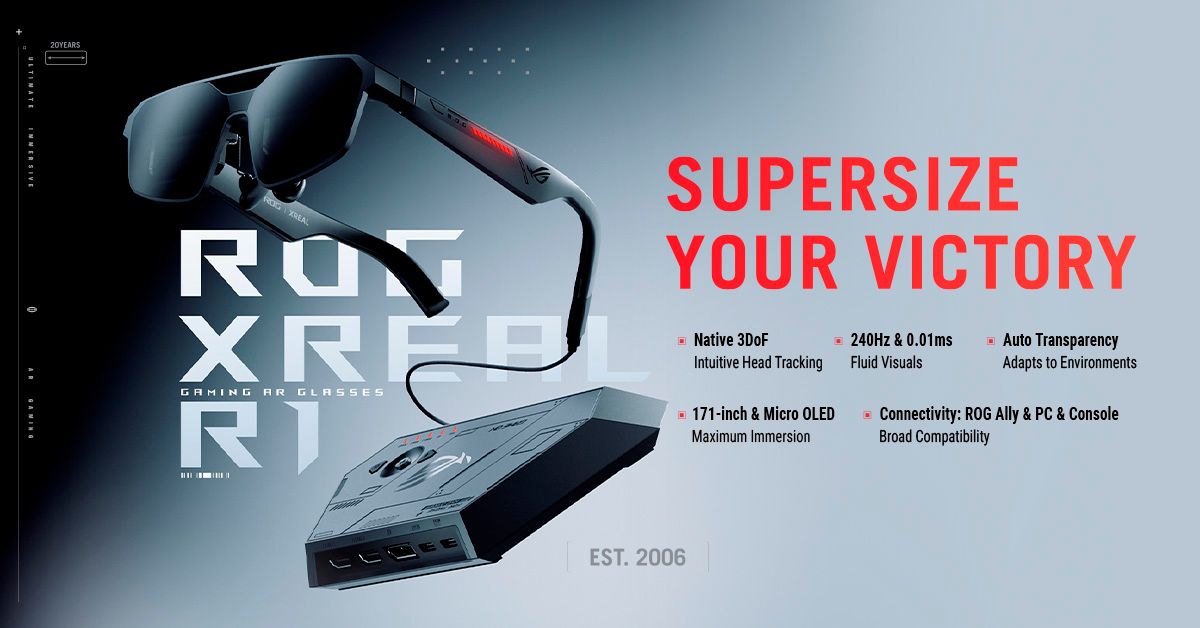 rog xreal r1 gaming ar glasses kv
