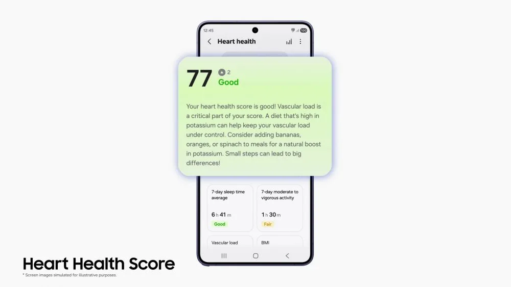 samsung heart health score