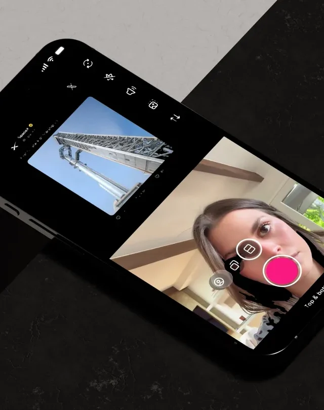 x react with video feature on iphone