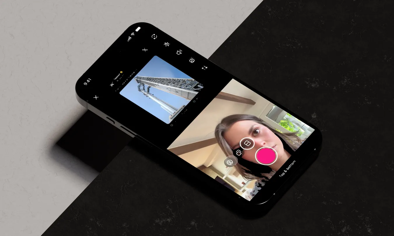 x react with video feature on iphone