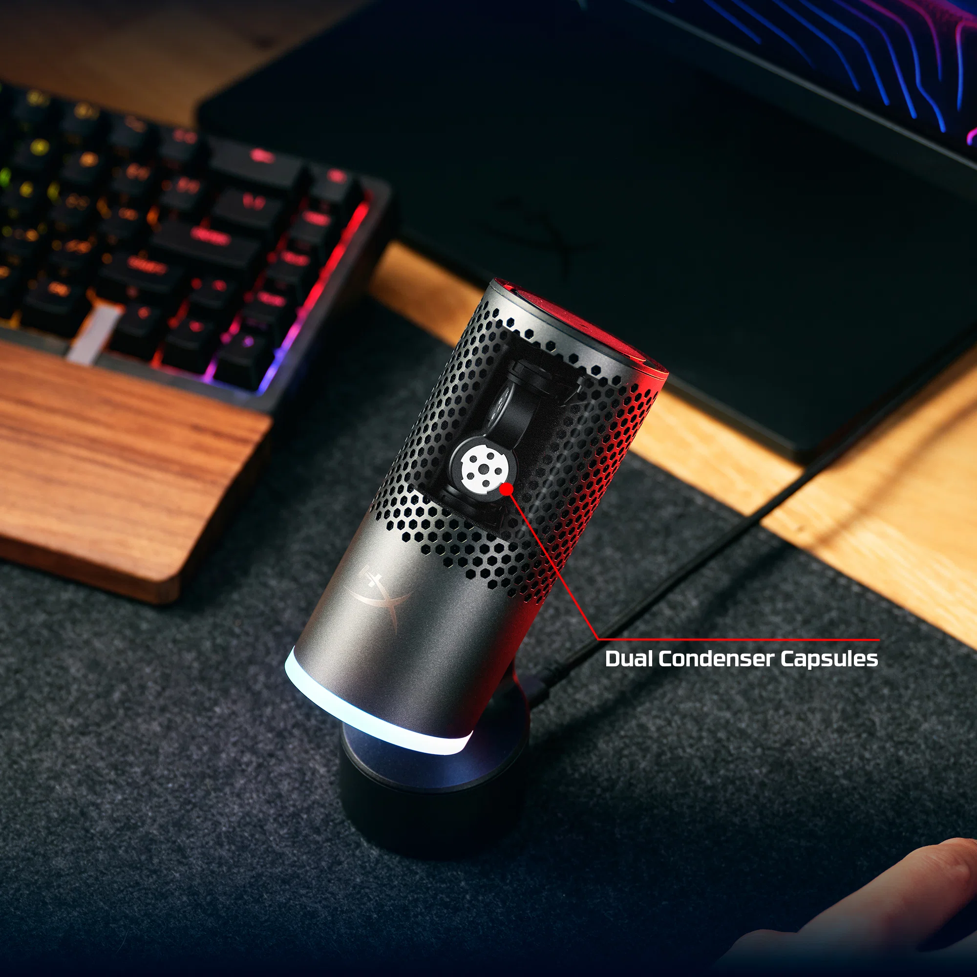 kf 2 hyperx solocast 2 pro gaming usb condenser microphone